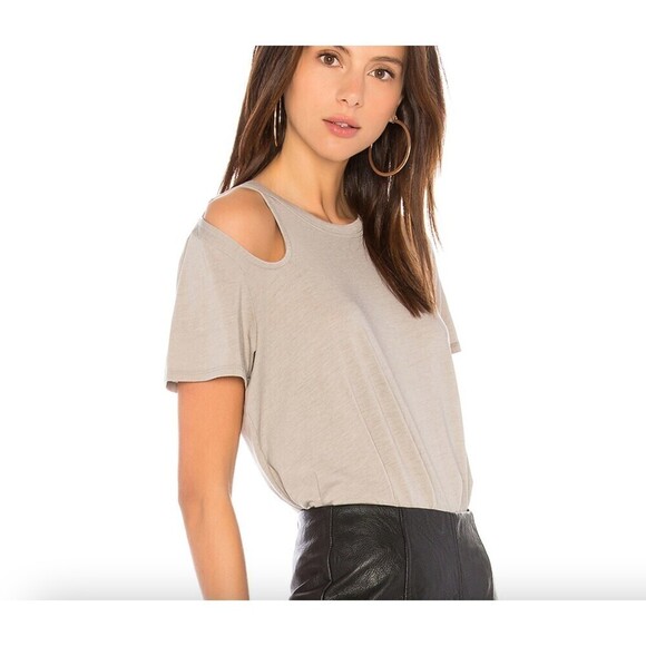 NWT CHASER Gray Shoulder Vintage Jersey Super Soft Vent Crew Neck Shirt Medium - Picture 2 of 7